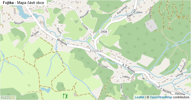 Fojtka - mapa části obce