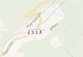 Jelení v obci Mníšek - mapa ulice