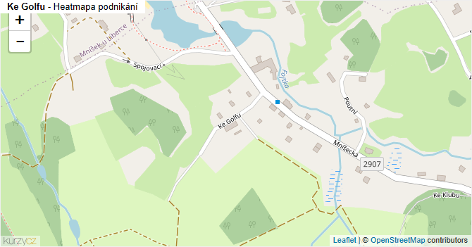 Ke Golfu - mapa podnikání