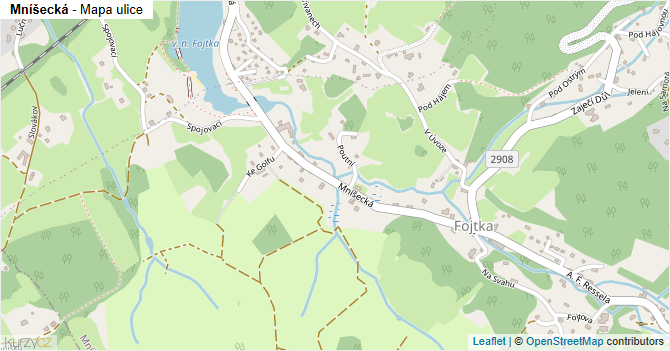 Mníšecká - mapa ulice