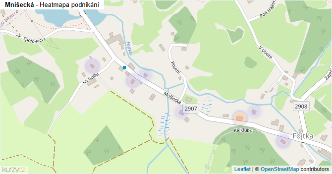 Mníšecká - mapa podnikání