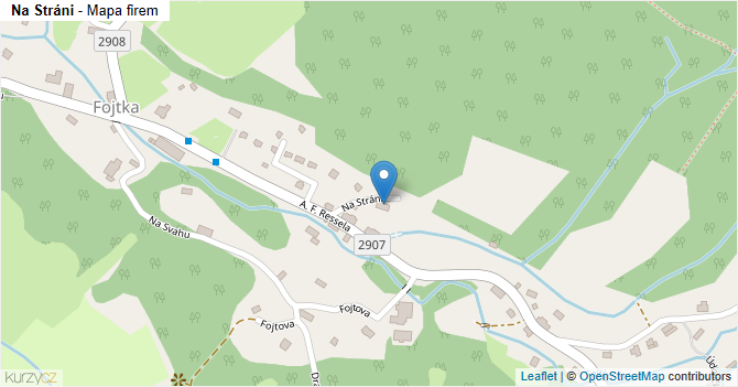 Na Stráni - mapa firem