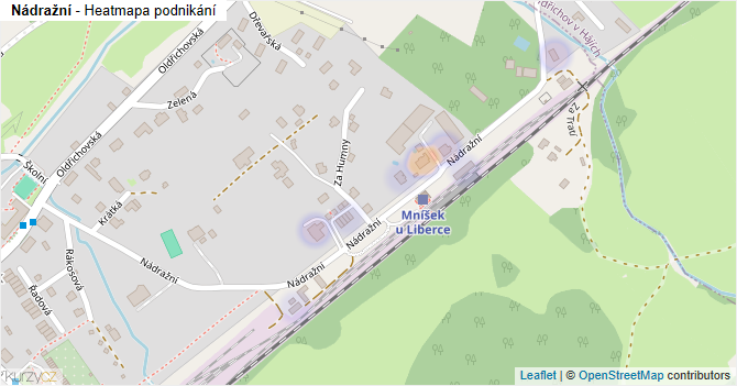 Nádražní - mapa podnikání