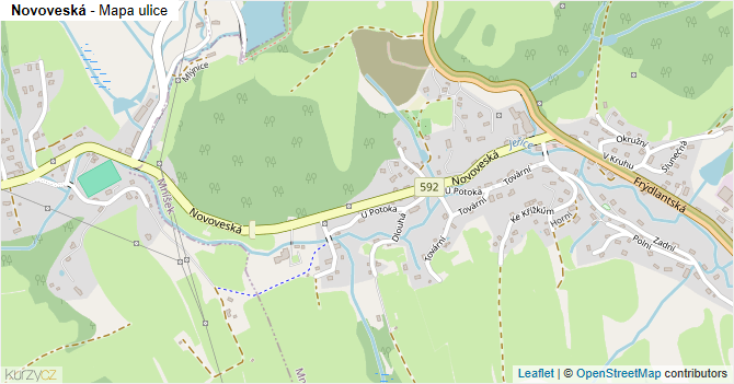 Novoveská - mapa ulice