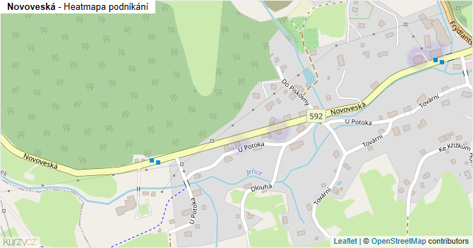 Novoveská - mapa podnikání