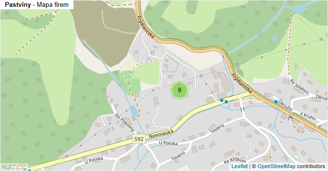 Pastviny - mapa firem
