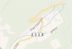 Pod Ostrým v obci Mníšek - mapa ulice