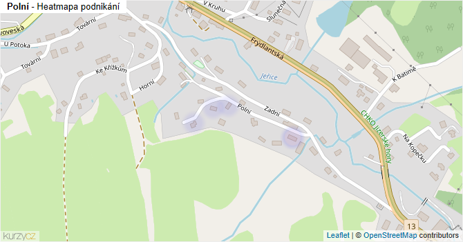 Polní - mapa podnikání