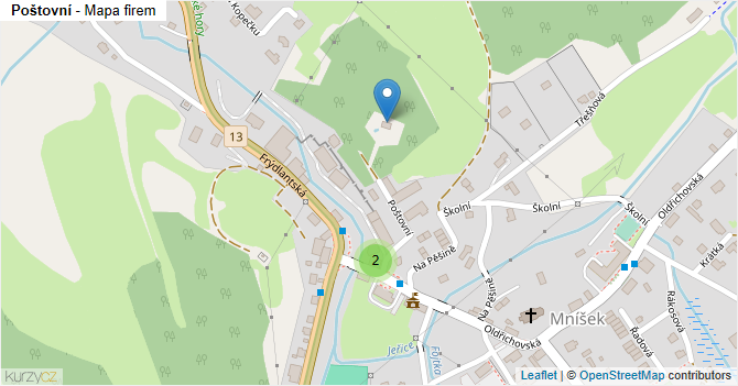 Poštovní - mapa firem