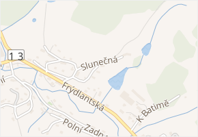 Slunečná v obci Mníšek - mapa ulice