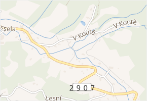 Údolíčko v obci Mníšek - mapa ulice