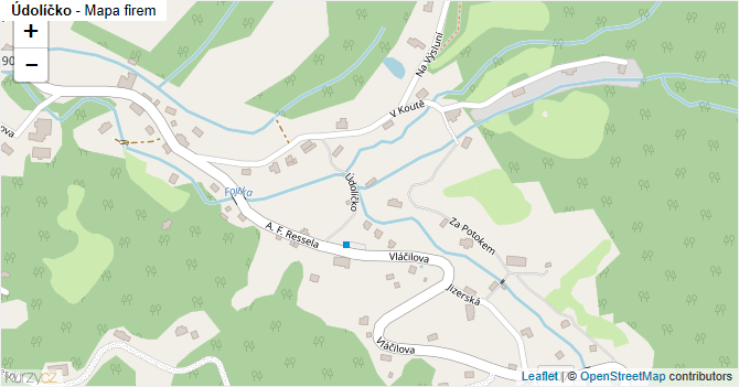Údolíčko - mapa firem