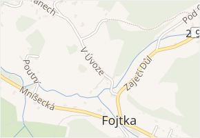 V Úvoze v obci Mníšek - mapa ulice