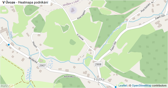 V Úvoze - mapa podnikání