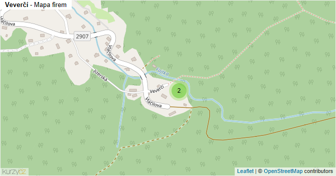 Veverčí - mapa firem