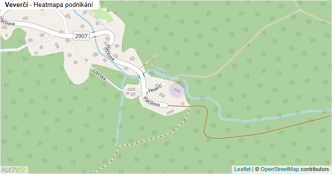 Veverčí - mapa podnikání