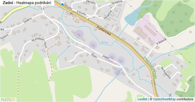 Zadní - mapa podnikání