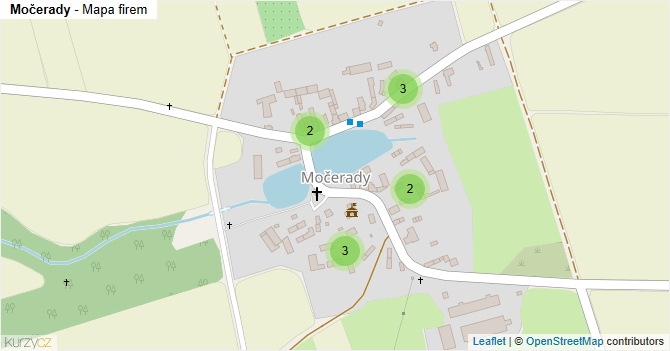 Močerady - mapa firem