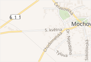 5. května v obci Mochov - mapa ulice