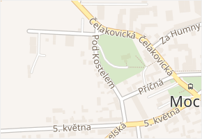 Pod Kostelem v obci Mochov - mapa ulice
