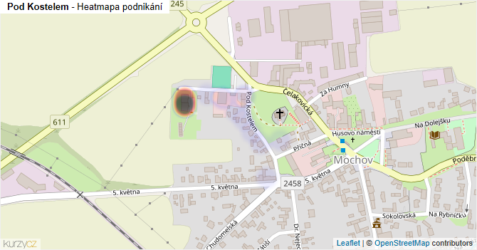 Pod Kostelem - mapa podnikání