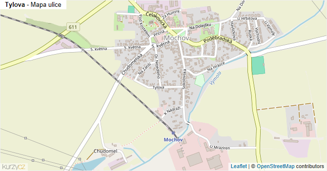 Tylova - mapa ulice