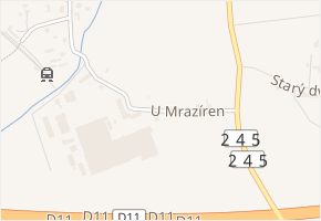 U Mrazíren v obci Mochov - mapa ulice