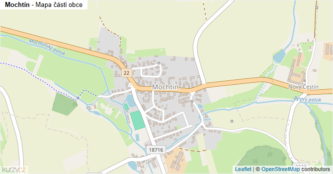 Mochtín - mapa části obce