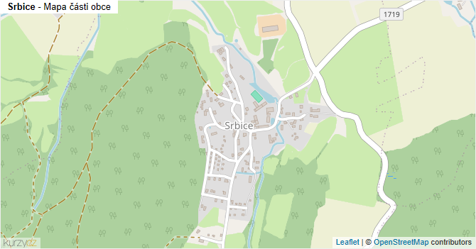 Srbice - mapa části obce