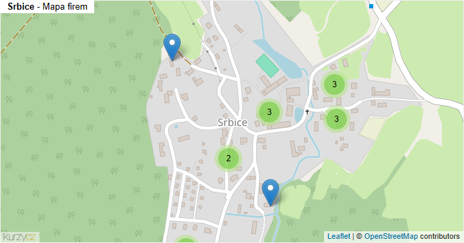 Srbice - mapa firem