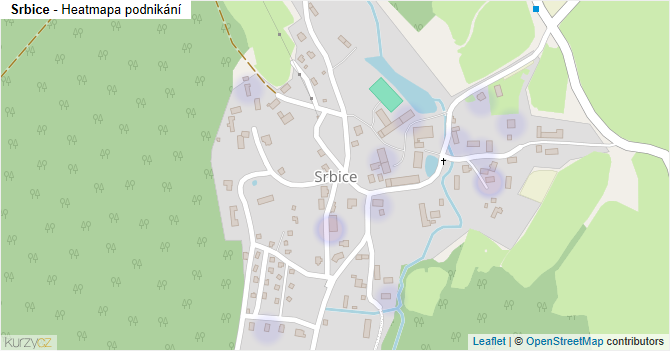 Srbice - mapa podnikání