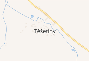 Těšetiny v obci Mochtín - mapa části obce