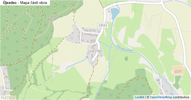 Újezdec - mapa části obce