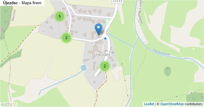 Újezdec - mapa firem