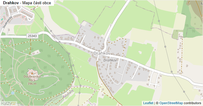 Drahkov - mapa části obce