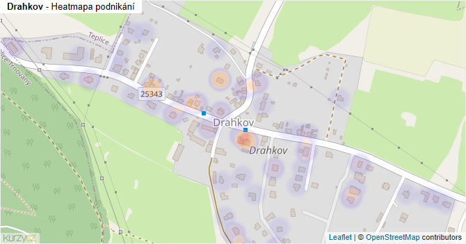 Drahkov - mapa podnikání