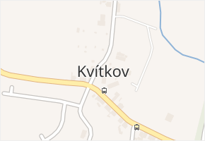 Kvítkov v obci Modlany - mapa části obce