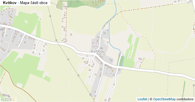 Kvítkov - mapa části obce