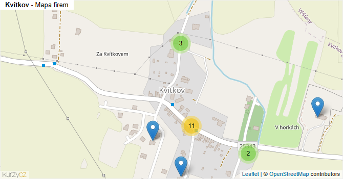 Kvítkov - mapa firem