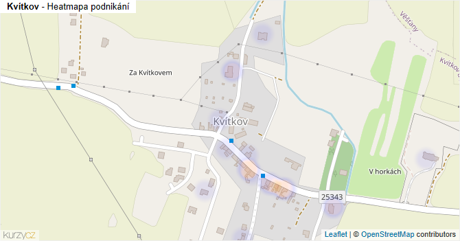 Kvítkov - mapa podnikání
