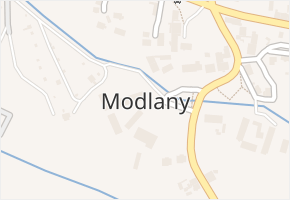 Modlany v obci Modlany - mapa části obce