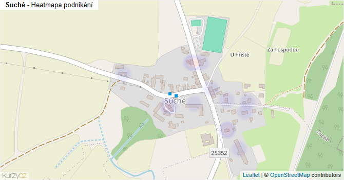 Suché - mapa podnikání