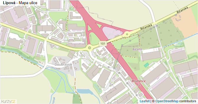 Lipová - mapa ulice