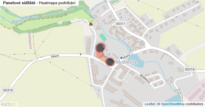 Panelové sídliště - mapa podnikání