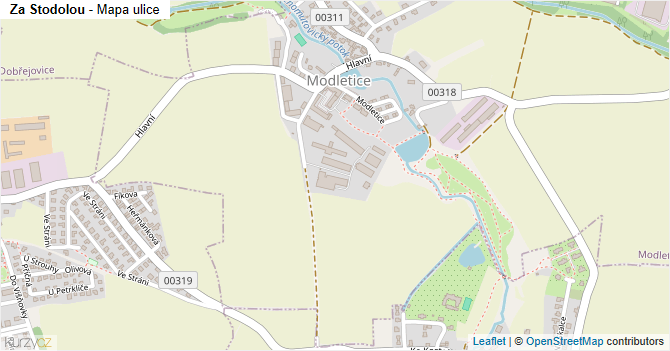 Za Stodolou - mapa ulice