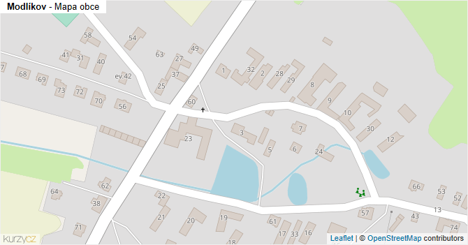 Modlíkov - mapa obce