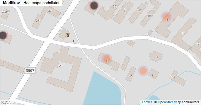 Modlíkov - mapa podnikání