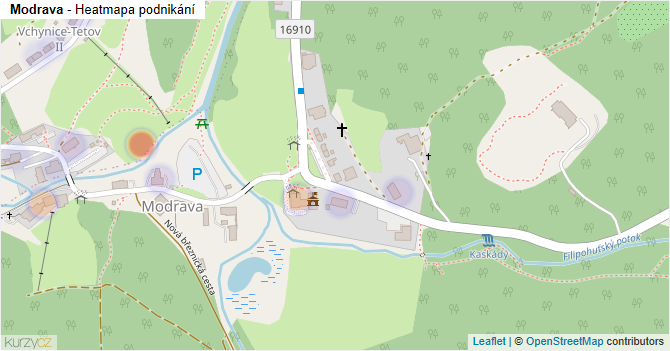 Modrava - mapa podnikání