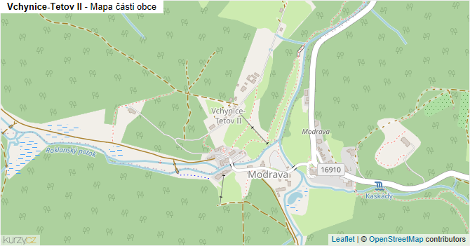 Vchynice-Tetov II - mapa části obce