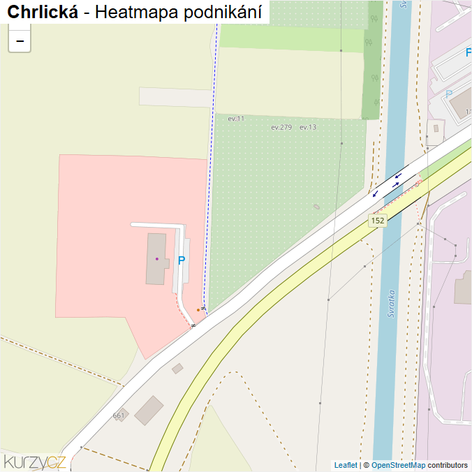 Mapa Chrlická - Firmy v ulici.
